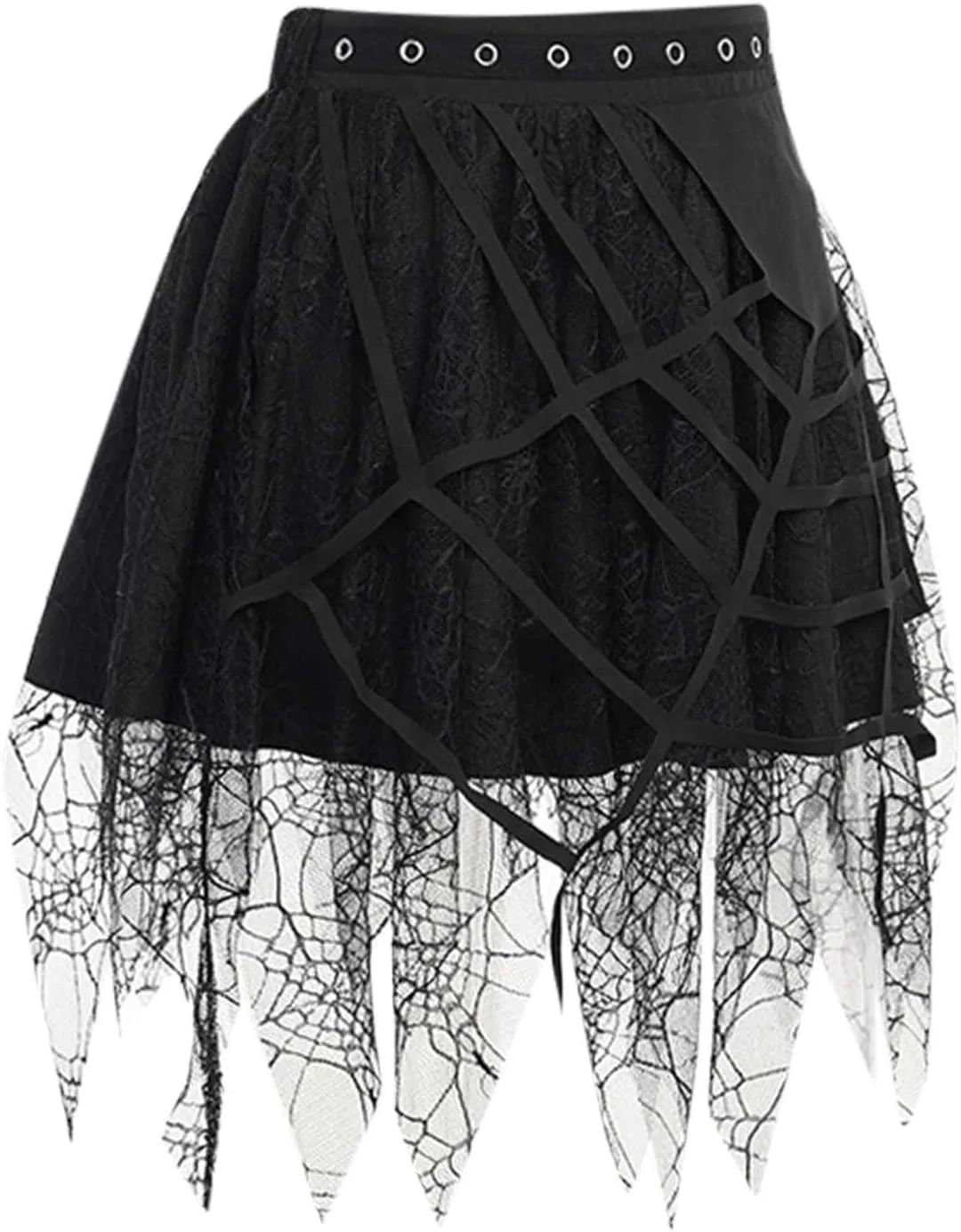 Women's Gothic Punk Fringed Miniskirt Skirt Skirt Jean Skirt Size 2t