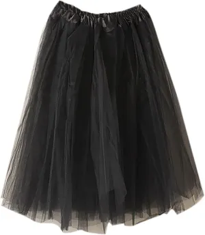 Women's Lightweight Skirts High Waisted Solid Color Mesh Skirt Pleated Tutu Mini Skirts 2025 Outfits Clothes