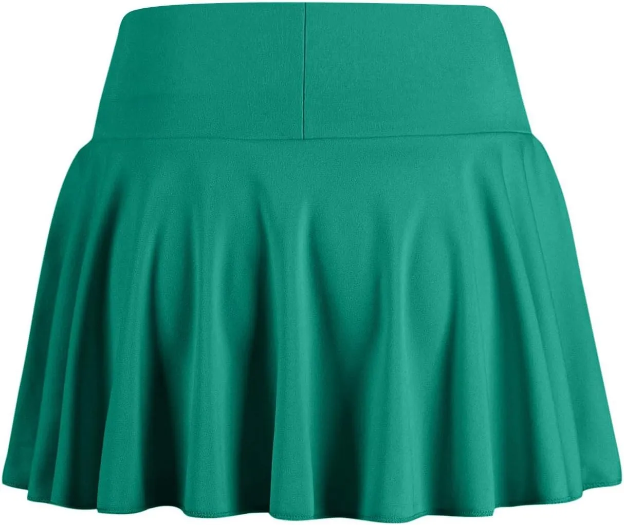 Women's Summer Sports Loose Trendy Elastic High Waist Solid Color Yoga Fitness Tennis Skirts Inner Shorts, S-2XL
