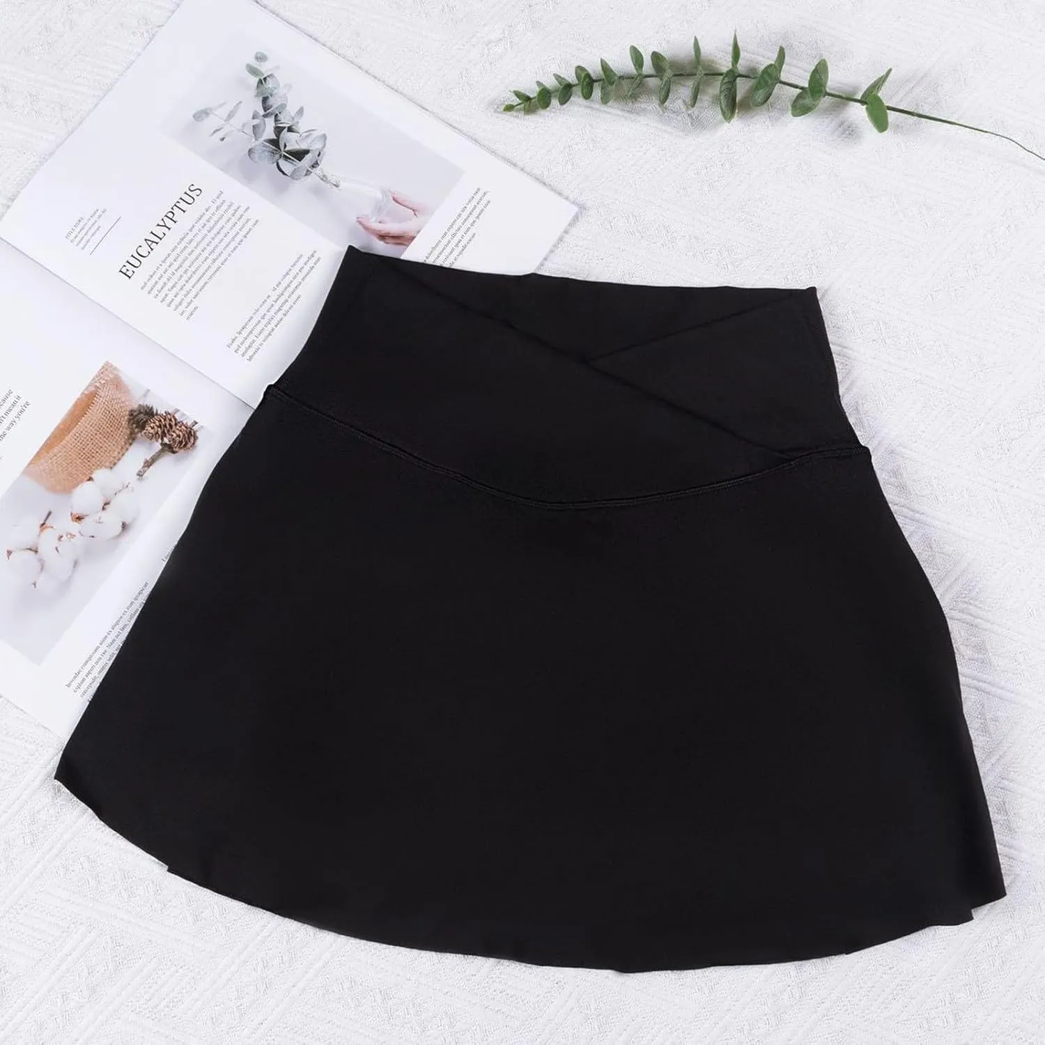 Women's Summer Sports Loose Trendy Quick Dry Elastic High Waist Solid Color Yoga Fitness Tennis Skirts, S-2XL