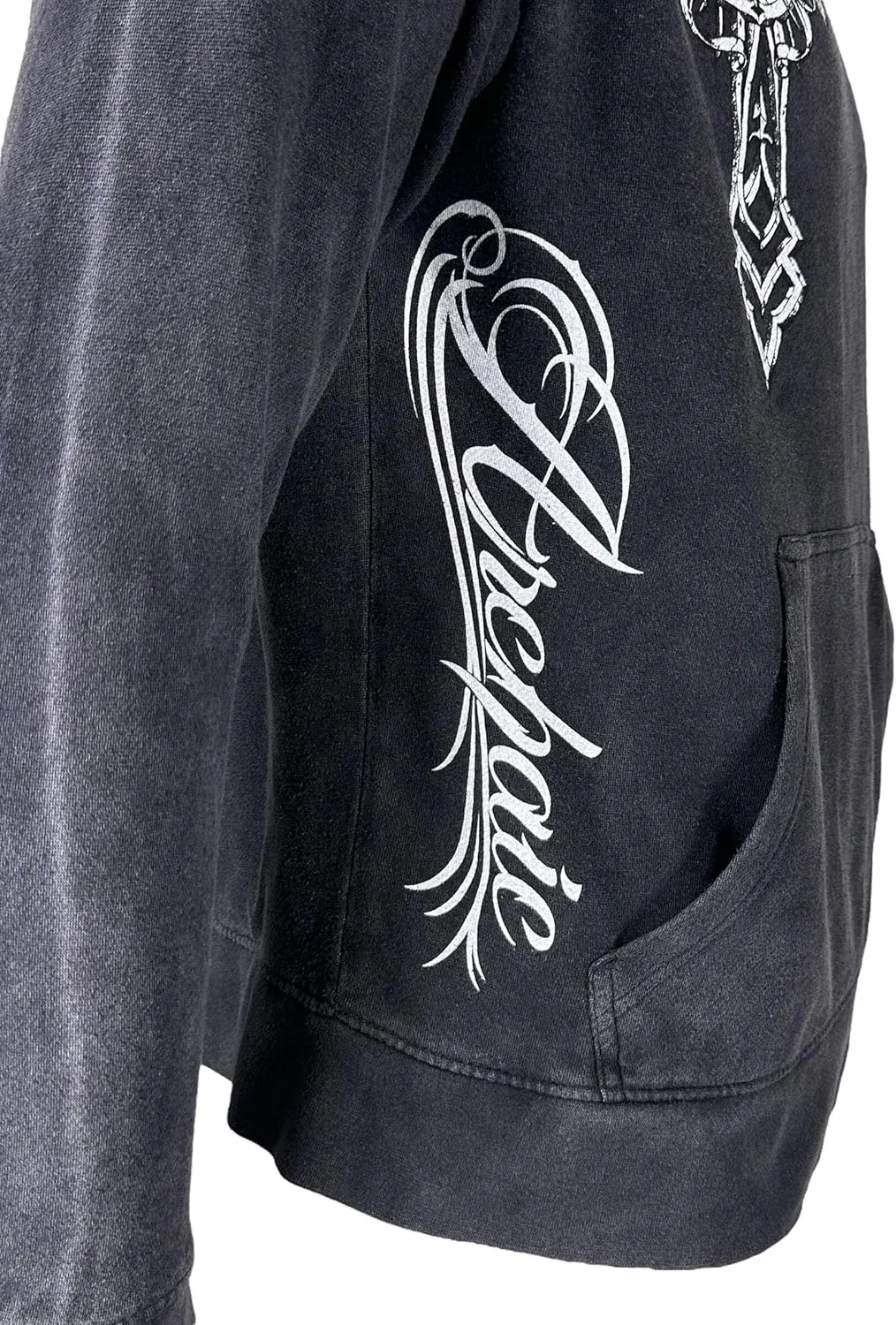 Xtreme Couture By Affliction Unisex Oversized Boxy Pullover Hoodie Stone Ranger