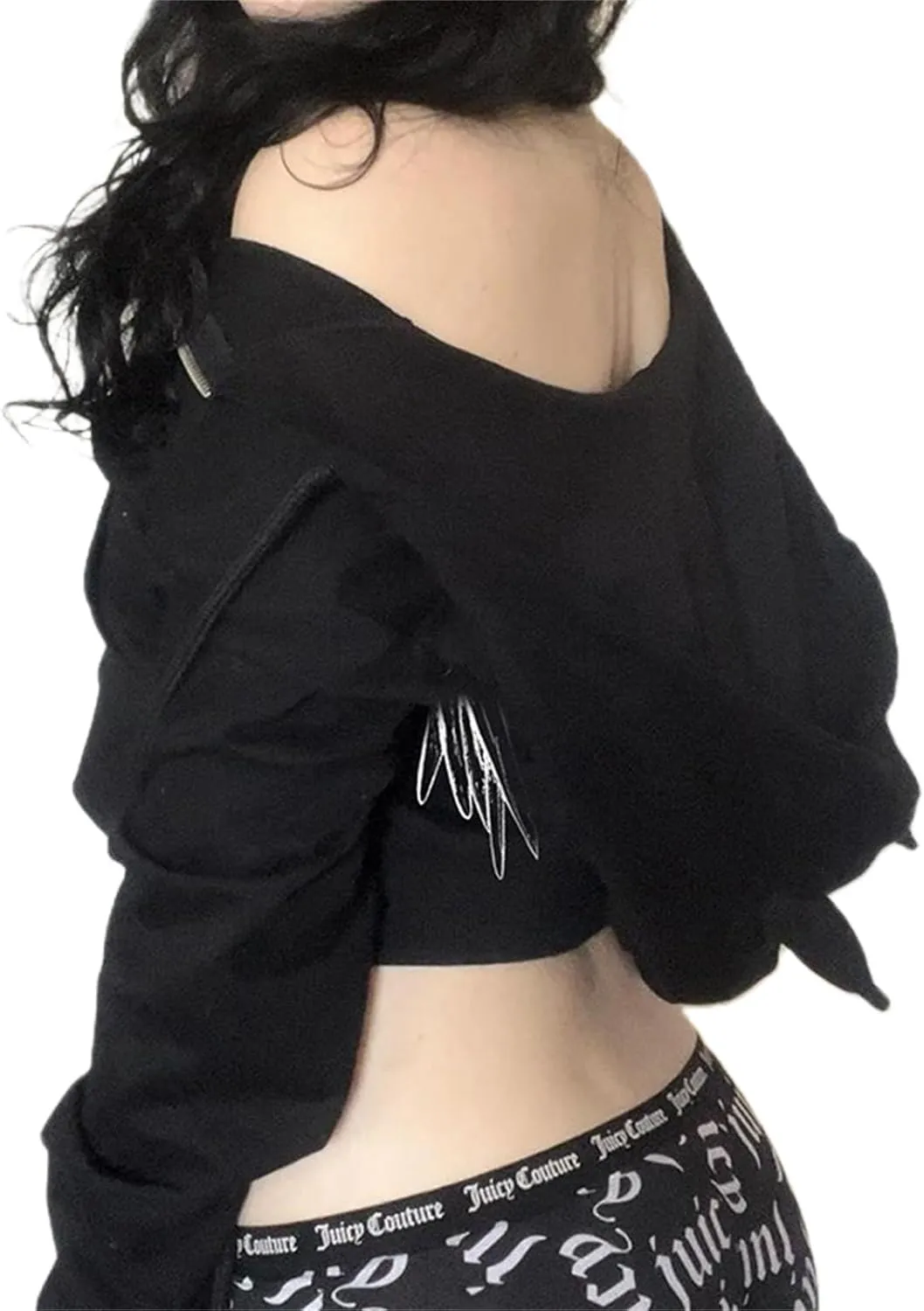 Y2K Hoodie Women Teen Girls Grunge Graphic Hooded Top Goth Punk Pullover Oversized Sweatshirt Jacket Streetwear